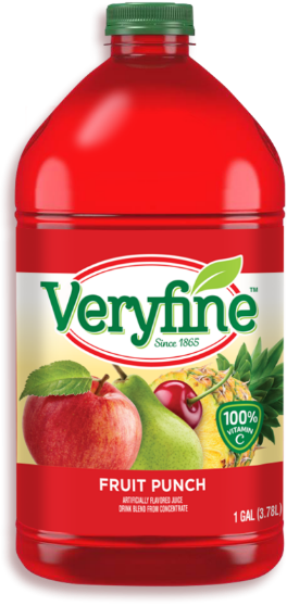 VeryFine 128oz Fruit Punch Juice bottle