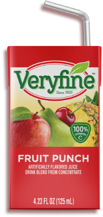 VeryFine 4.23oz Fruit Punch Juice bottle
